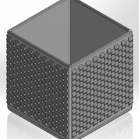 Square pen cup with triangular prisms - Thumbnail 1