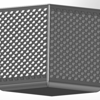 Square pen cup with triangular prisms - Thumbnail 3