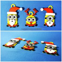 Minions Keychain / Magnets -Christmas cute version - Thumbnail 1