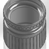 A round pencil cup as a vase with rectangular patterns - Thumbnail 2