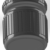 A round pencil cup as a vase with rectangular patterns - Thumbnail 3