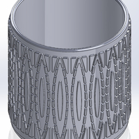 Round pen cup with unusual circular patterns - Thumbnail 1