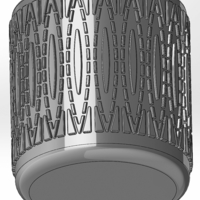 Round pen cup with unusual circular patterns - Thumbnail 3