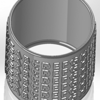 Round pen cup with English alphabet - Thumbnail 2