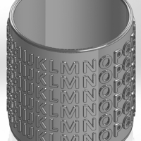 Round pen cup with English alphabet - Thumbnail 3