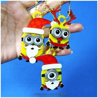 Minions Keychain / Magnets -Christmas cute version - Thumbnail 3