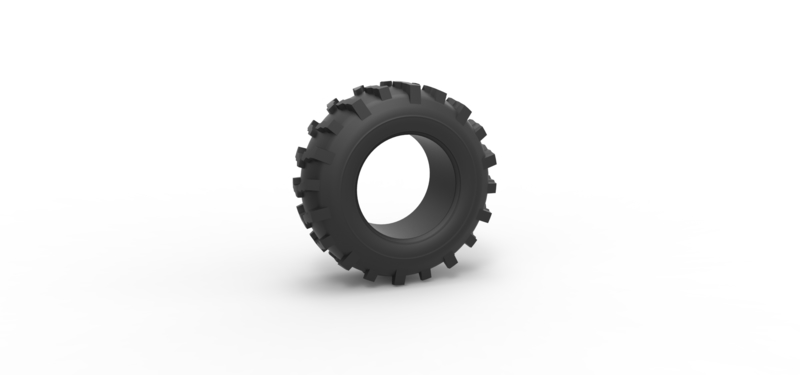 Mud dragster front tire 4 Scale 1:25