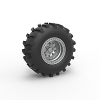 Front wheel from Mud dragster Version 3 Scale 1:25 - Thumbnail 1
