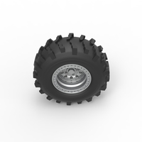 Front wheel from Mud dragster Version 3 Scale 1:25 - Thumbnail 6