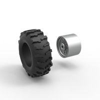 Front wheel from Mud dragster Version 3 Scale 1:25 - Thumbnail 11