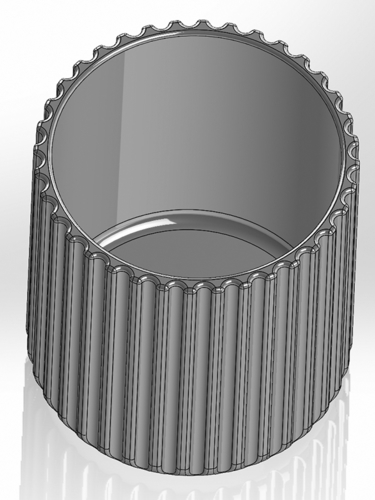 Round pen cup with rectilinear circular slots 3D Print 551225