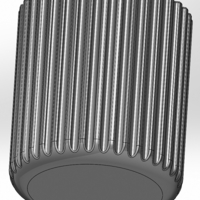 Round pen cup with rectilinear circular slots - Thumbnail 3