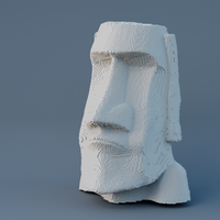 Moai Statue, Stylized Blocks - Thumbnail 14