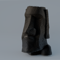 Moai Statue, Stylized Blocks - Thumbnail 15