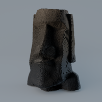 Moai Statue, Stylized Blocks - Thumbnail 16