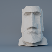 Moai Statue, Stylized Blocks - Thumbnail 17