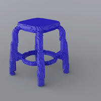 Printable seat with no back or arms support - Thumbnail 1