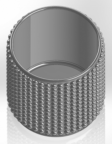 Round pen cup with ballpoint