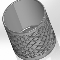 Round pen cup with grid lines at 45 degrees - Thumbnail 2
