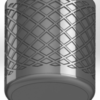 Round pen cup with grid lines at 45 degrees - Thumbnail 3