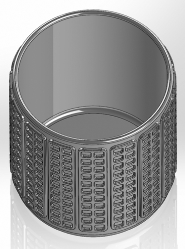 Round pen cup with rectangular and square patterns 3D Print 551427