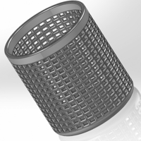 Round pen cup with rectangular holes - Thumbnail 3