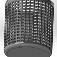 Round pen cup with rectangular holes - Thumbnail 4