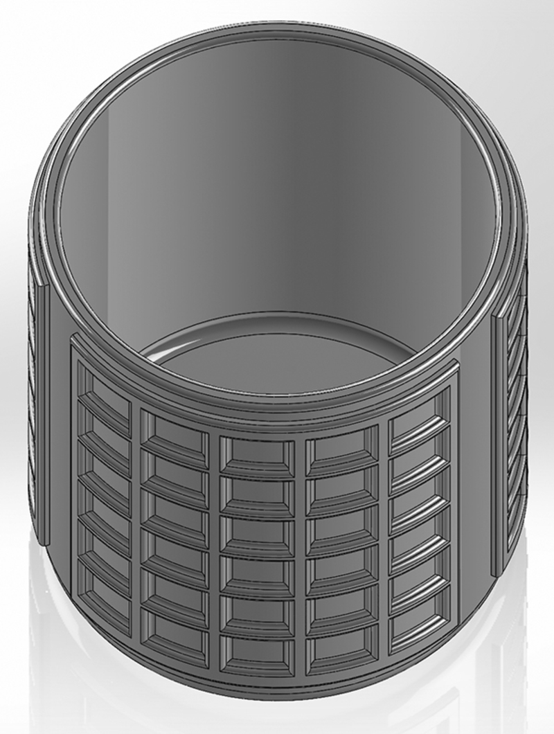 Round pen cup with windows