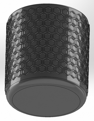 Round pen cup with flattened hexagons 3D Print 551444