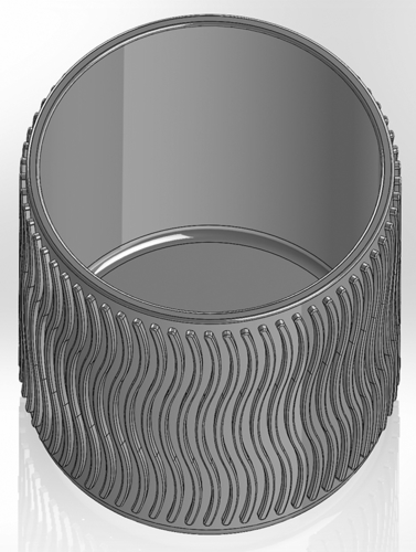 Round pen cup with spiral ridges 3D Print 551451