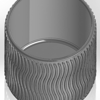 Round pen cup with spiral ridges - Thumbnail 2
