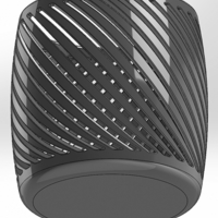  A round bulging pencil cup like a vase with rectangular slits - Thumbnail 2