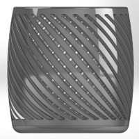  A round bulging pencil cup like a vase with rectangular slits - Thumbnail 3