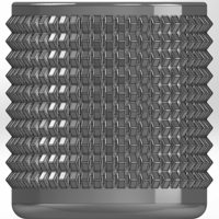 Round pen cup with three-sided prisms - Thumbnail 2