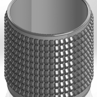 Round pen cup with three-sided prisms - Thumbnail 4