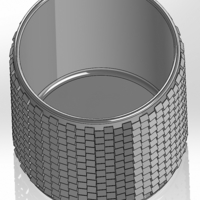 Round pen cup with flattened triangular prisms - Thumbnail 2