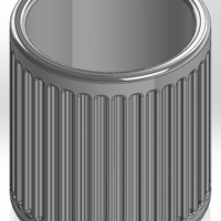 Round pen cup with shortened vertical slits - Thumbnail 1