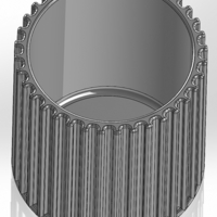 A round pencil cup with vertical slits and a softer bottom - Thumbnail 2