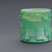 Pen Holder Square Pattern - Thumbnail 1