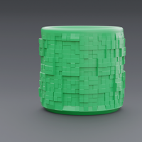 Pen Holder Square Pattern - Thumbnail 1