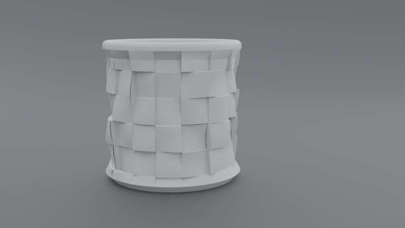 Pen Holder Squares Pattern