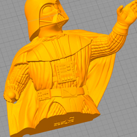 DARTH VADER STAR WARS FAN ART- 3D PRINTED WALL DISPLAY WITH NEON - Thumbnail 12