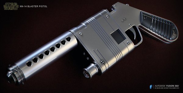 Medium NN-14 blaster pistol 3D Printing 55168