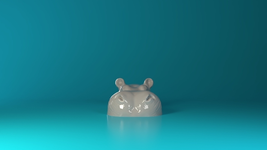 Swimming Rhino 3D Print 551780