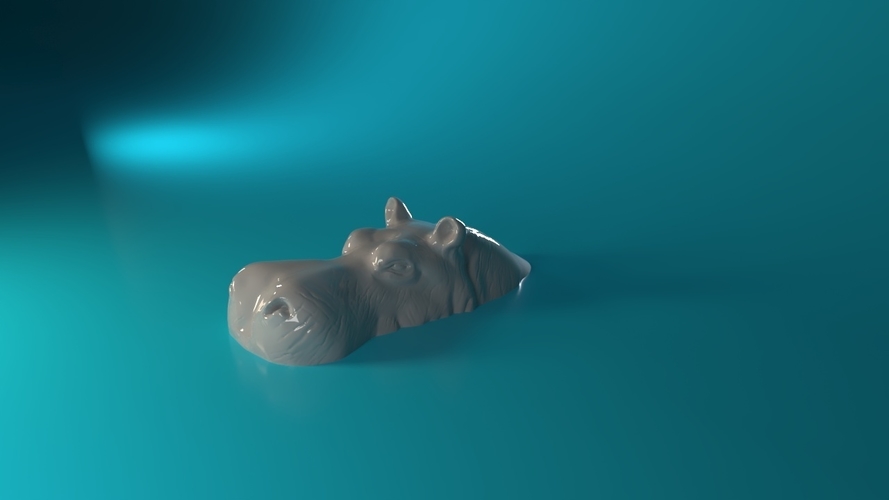 Swimming Rhino 3D Print 551782