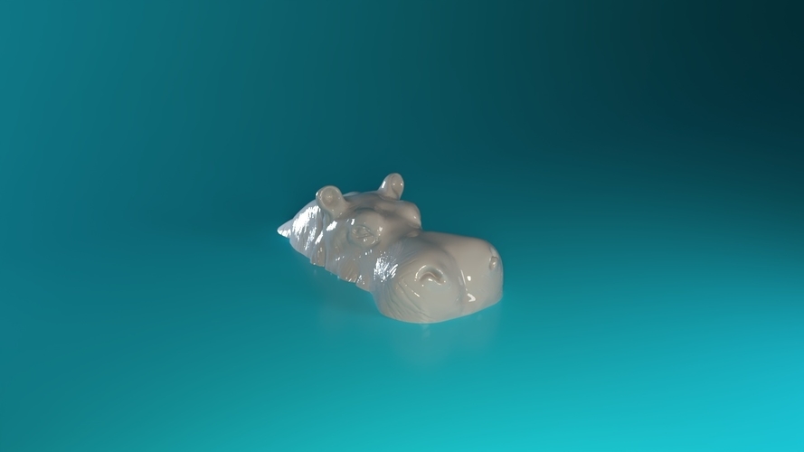 Swimming Rhino 3D Print 551783