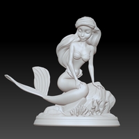 LITTLE MERMAID STATUE PRINCESS 3D PRINT - Thumbnail 3