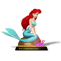 LITTLE MERMAID STATUE PRINCESS 3D PRINT - Thumbnail 4