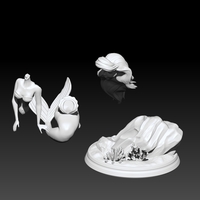 LITTLE MERMAID STATUE PRINCESS 3D PRINT - Thumbnail 6