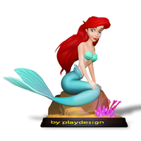 LITTLE MERMAID STATUE PRINCESS 3D PRINT - Thumbnail 8